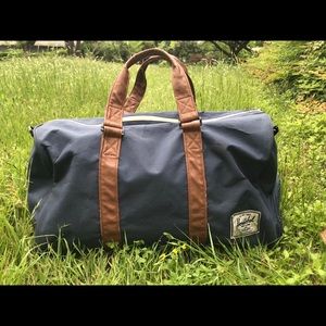 Herschel Duffle Bag Navy & Brown Leather
